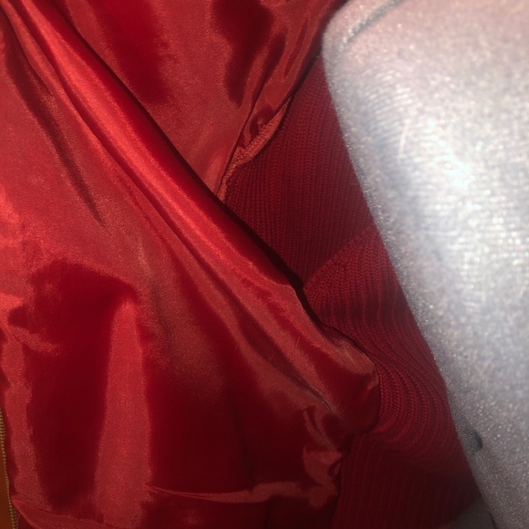 NWOT Leather Sweater moto jacket - Picture 3 of 4